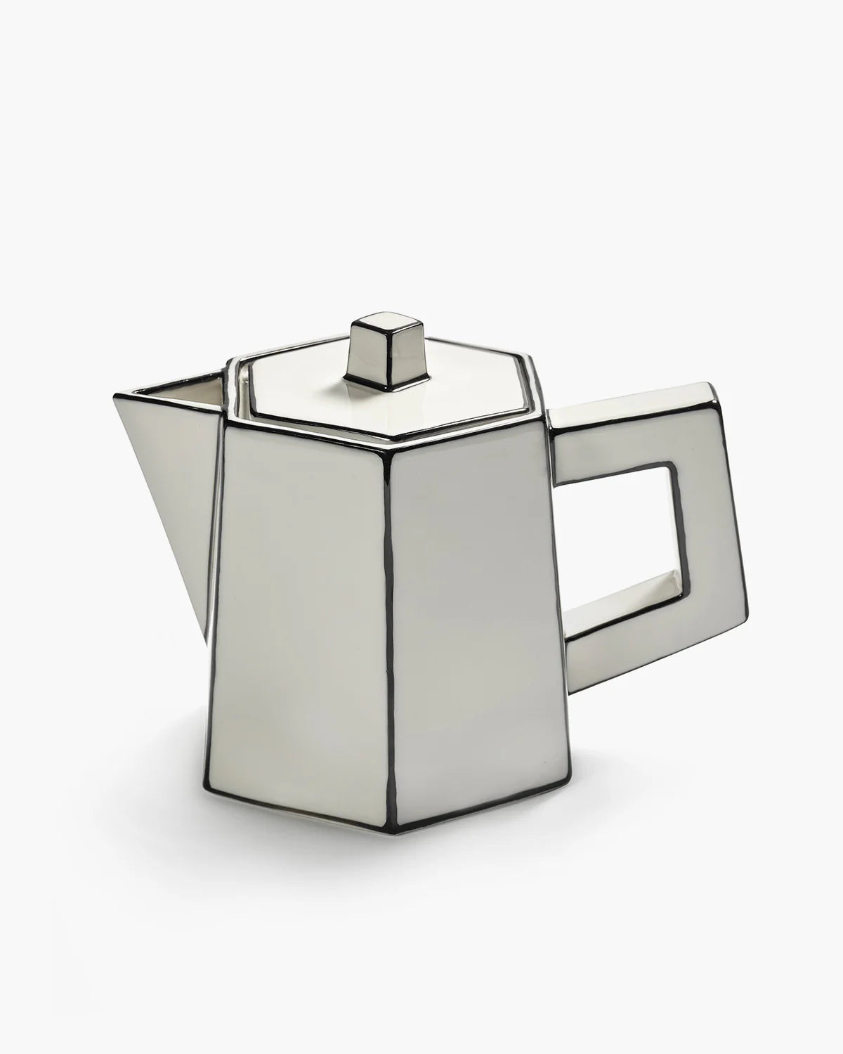 Tea pot white - black Carte Blanche